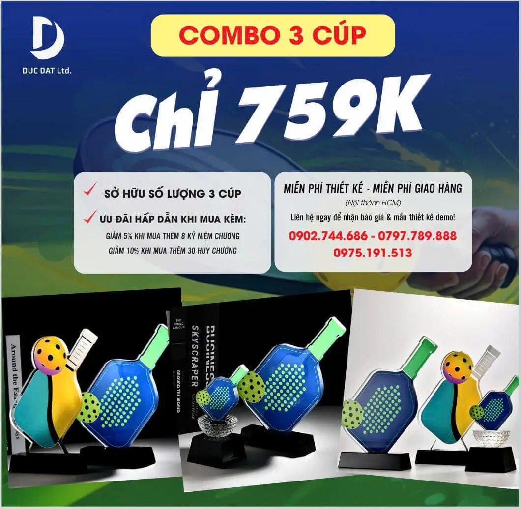 Ưu Đãi Đặc Biệt Khi Đặt Cúp Pickleball Số Lượng Lớn