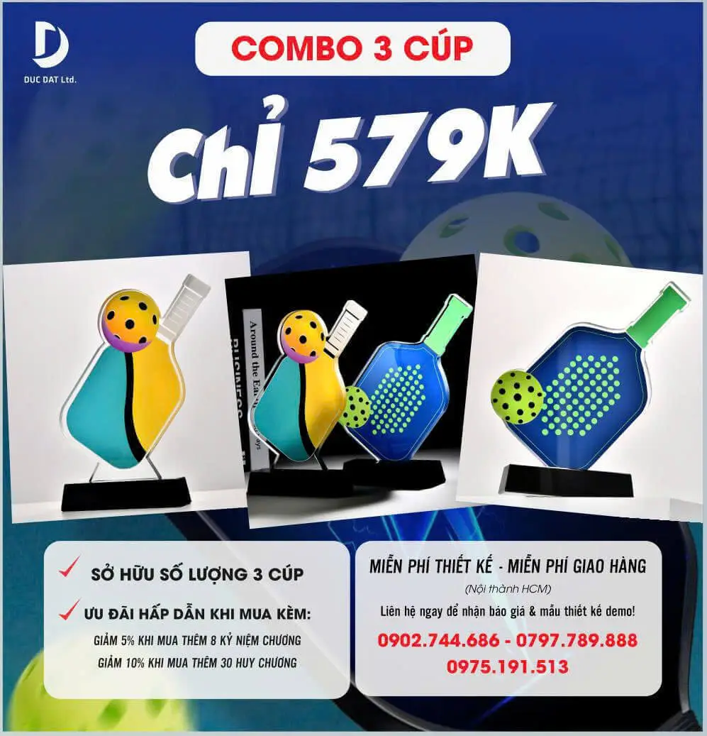 Ưu Đãi Đặc Biệt Khi Đặt Cúp Pickleball 