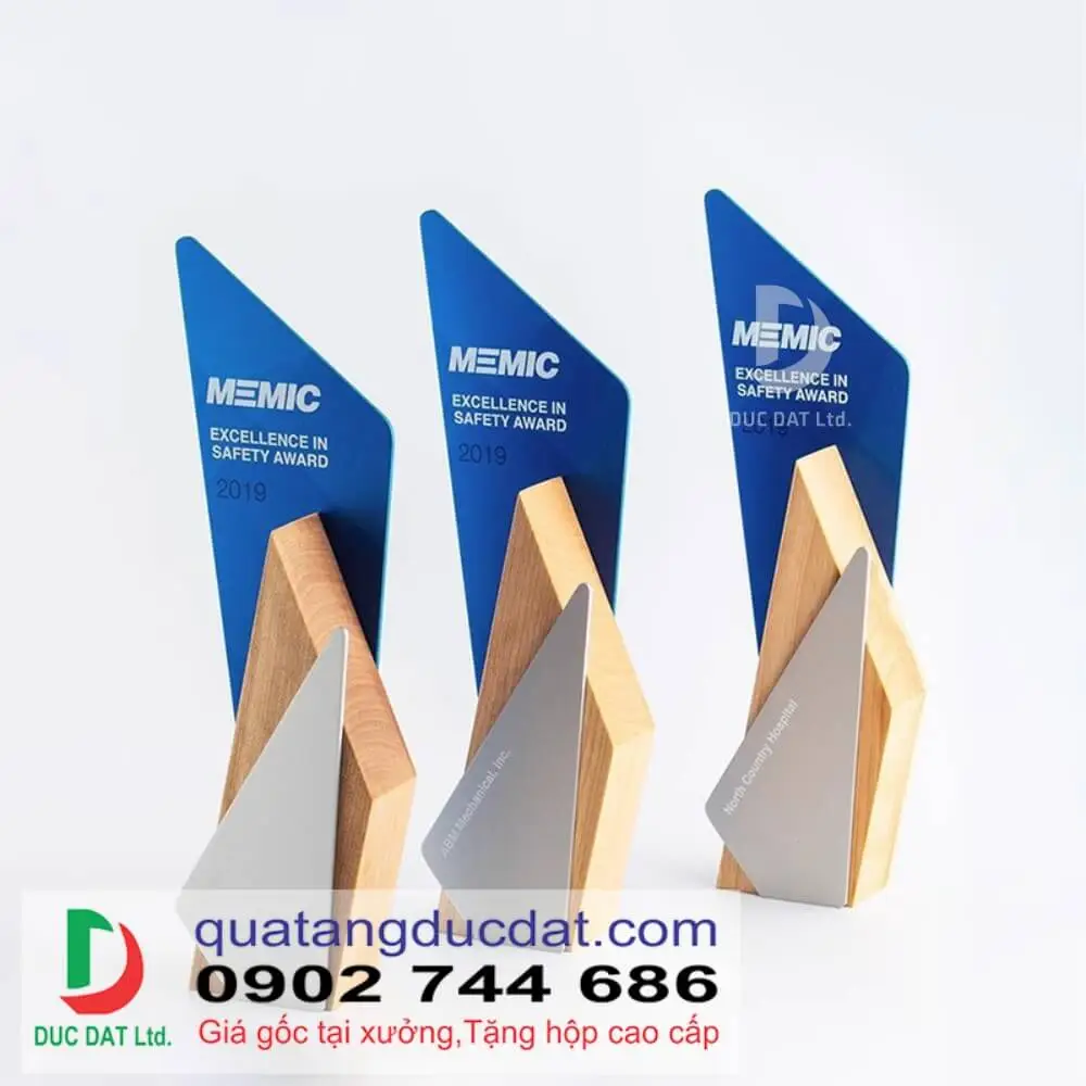 Cúp Gỗ Kim Loại 04 | Cúp Vinh Danh Cao Cấp – Giá Tốt Tại Xưởng