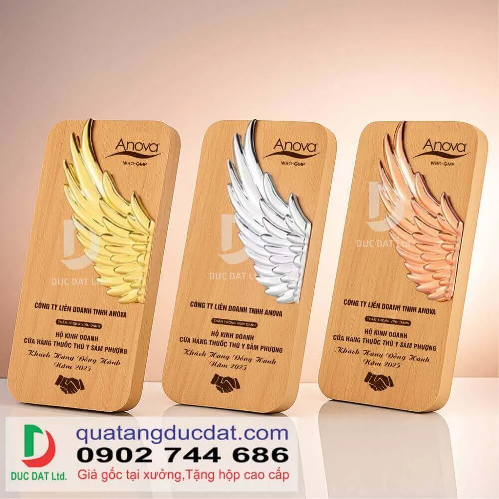 Cúp gỗ kim loại 06 | Cúp vinh danh sang trọng – Giá tốt tại HCM