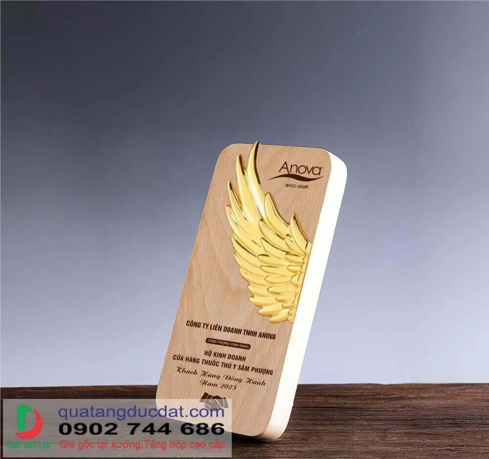 Cúp gỗ kim loại 06 | Cúp vinh danh sang trọng – Giao hàng toàn quốc