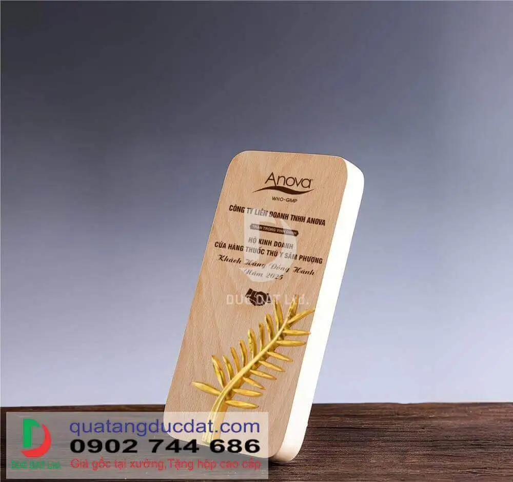 Cúp gỗ kim loại 07 | Mẫu cúp vinh danh sang trọng – Giá xưởng tại HCM