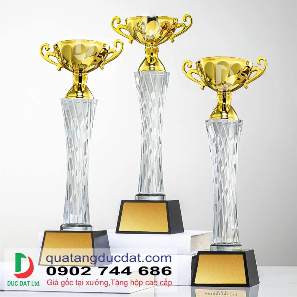 cúp pha lê 183 sang trọng – cúp vinh danh pha lê cao cấp Đức Đạt