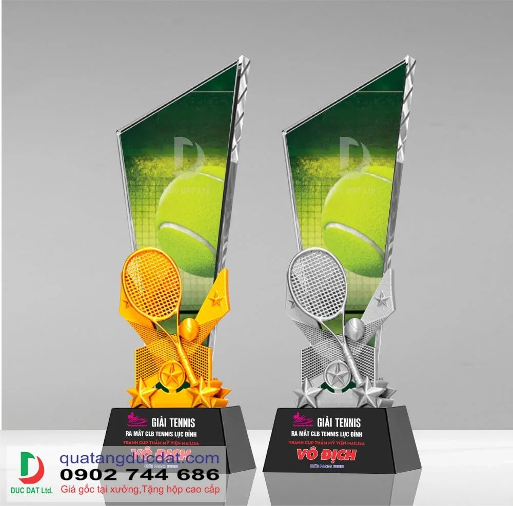 Cúp Tennis 78 – Mẫu cúp thể thao hiện đại, in nội dung yêu cầu